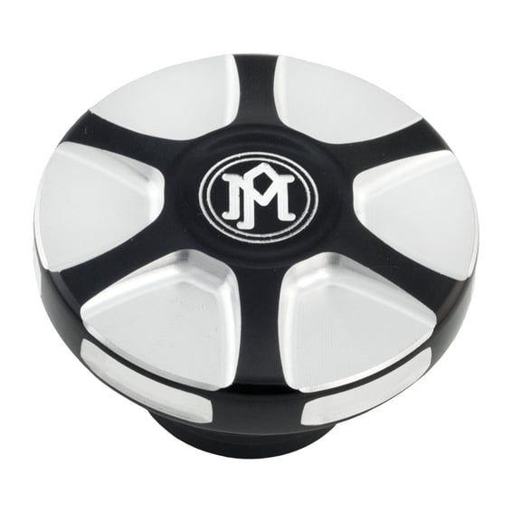 PM, Array gas cap. Vented. Black contrast cut