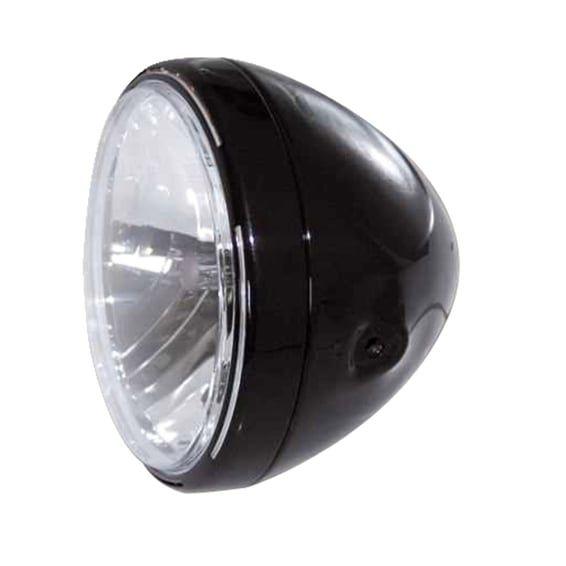 Reno II 7" H4 headlamp. with halo ring. Black
