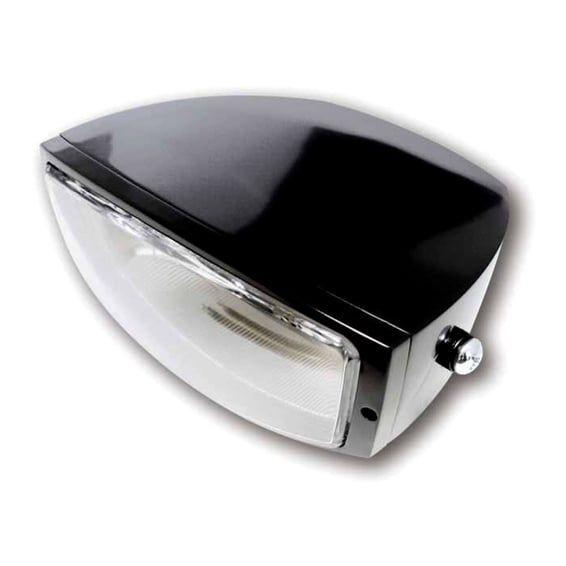Oregon H4 headlamp. side mount. Black