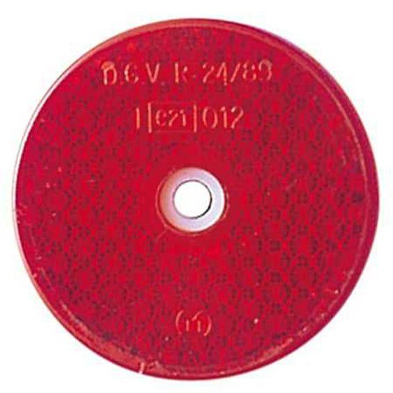 Universal B-Seen reflector. Round 60mm diameter. Red