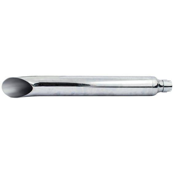 Turn down / turn out universal muffler 27" long chrome