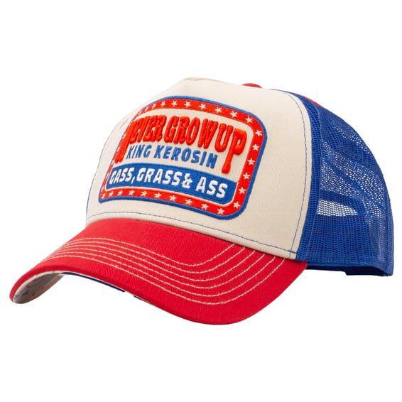 Never Grow Up trucker cap beige