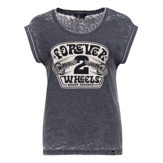 Queen Kerosin Forever 2 wheels t-shirt anthracite