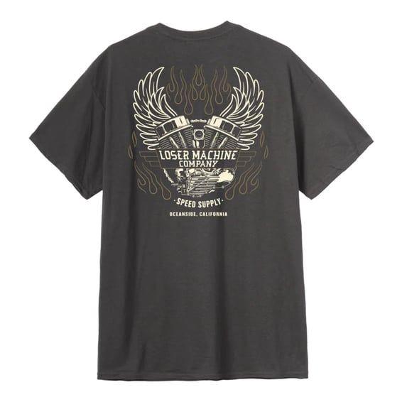 Loser Machine Fly wheel t-shirt charcoal
