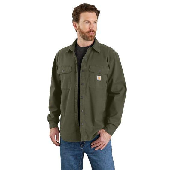 Canvas Fleece-Lined shirt basil