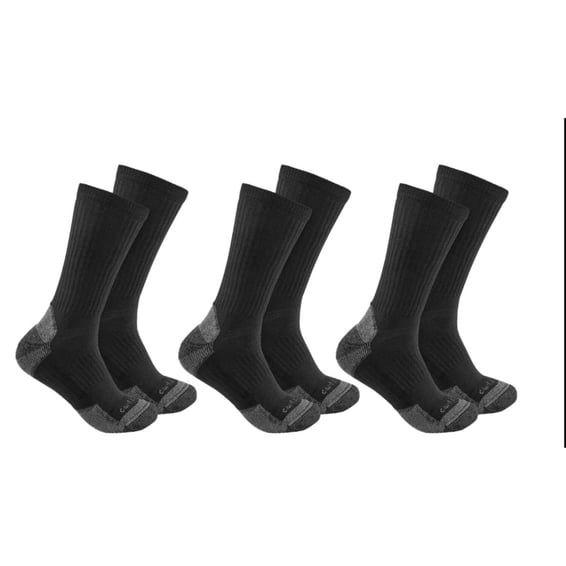 Cotton Blend Crew sock 3 Pack black