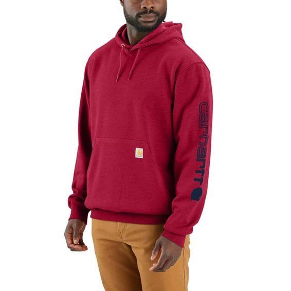 Sleeve Logo hoodie industry red