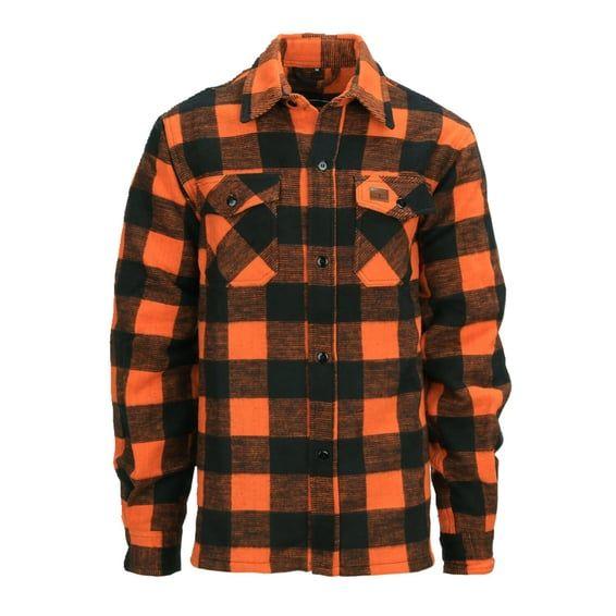 Lumberjack flannel shirt checkered orange/black