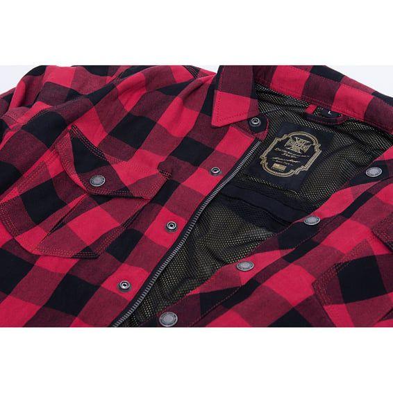 WCC Dominator riding flannel shirt red/black CE appr.