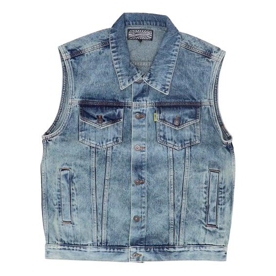 denim vest stonewashed blue