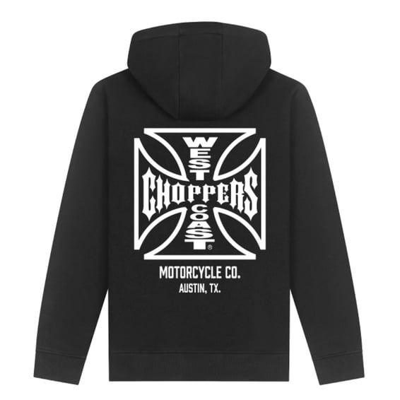 WCC ATX Cross zip hoodie black/white