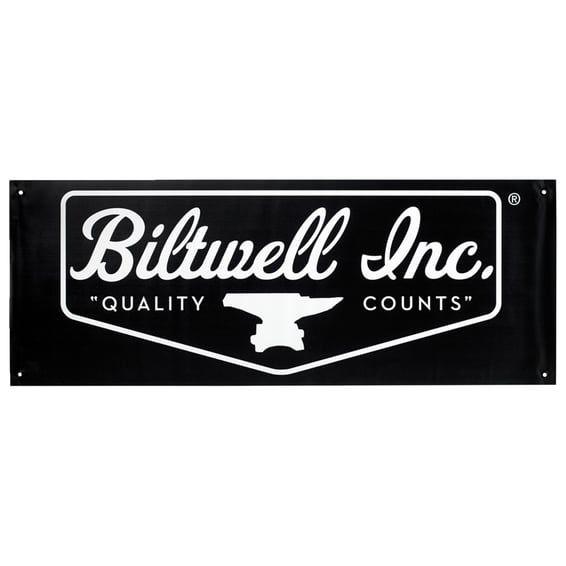 Shield logo shop banner black/white