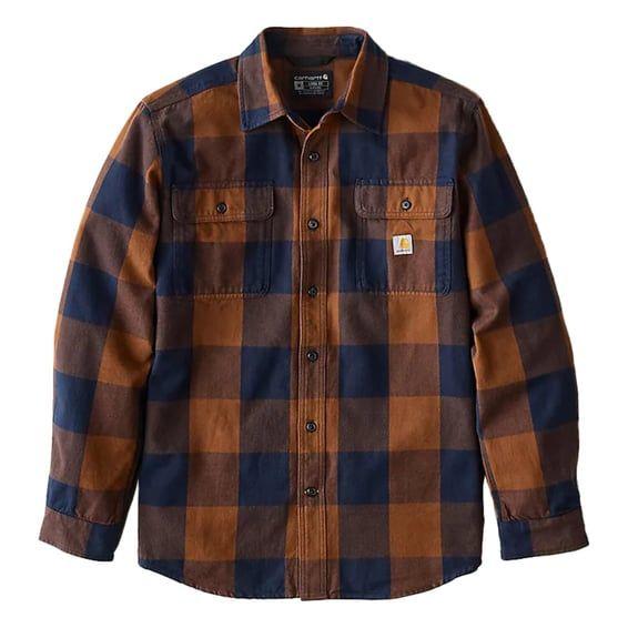 Plaid flannel shirt red duck