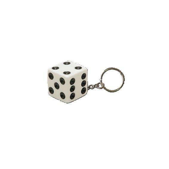 Triktopz Dice key chain white