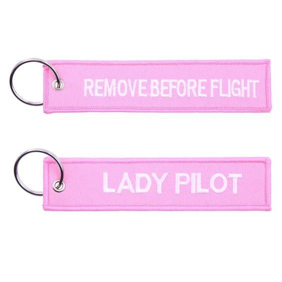 RBF & lady pilot keychain