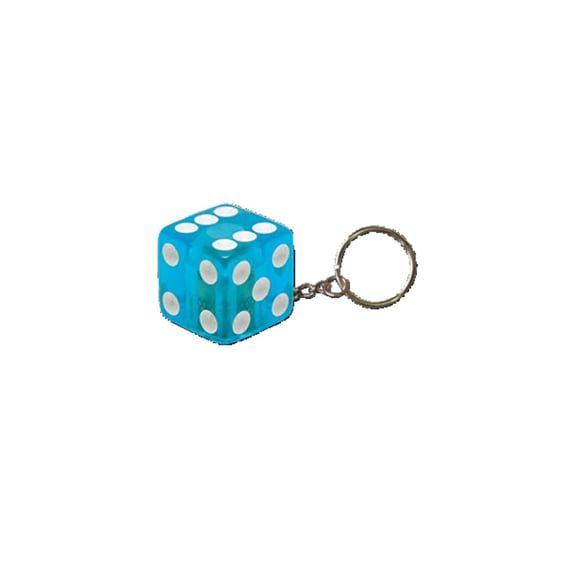 Triktopz Dice key chain clear blue