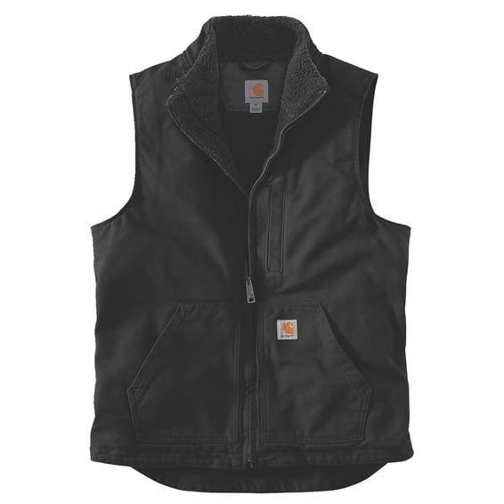 Sherpa lined vest black