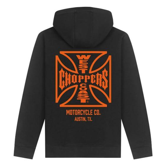 WCC ATX Cross zip hoodie black/orange