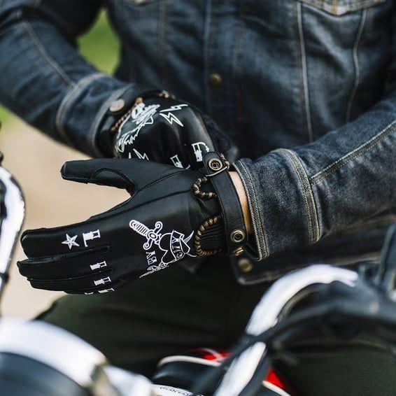 Second Skin gloves tattoo black
