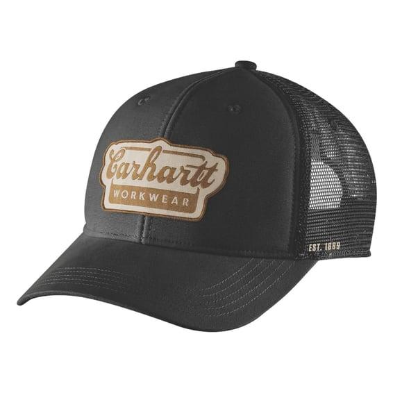 Twill Mesh-Back Script cap black