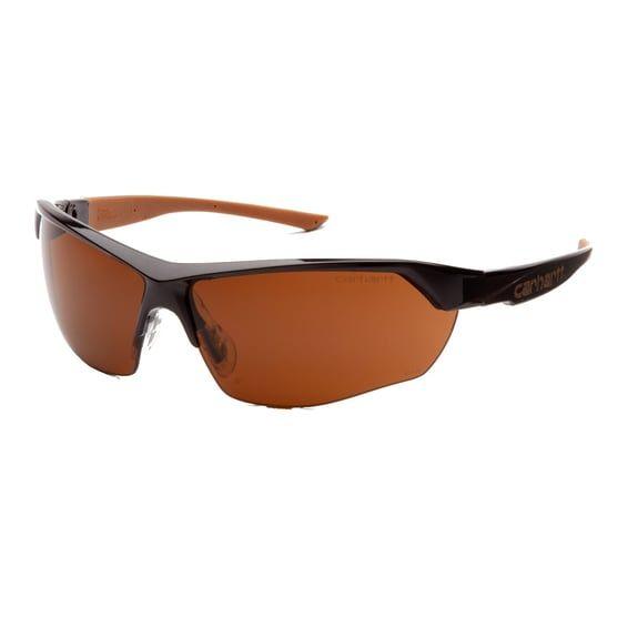 Half frame Temple safety glasses bronze