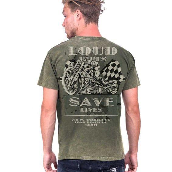 WCC Loud Pipes t-shirt vintage green