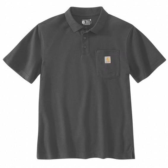 Midweight S/S Pocket Polo carbon heather