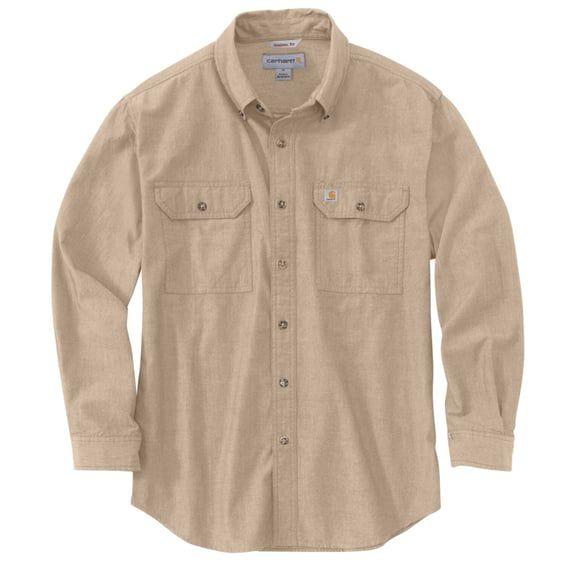 Chambray shirt dark tan chambray