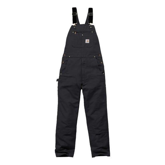 Relaxed Fit duck bib overall black