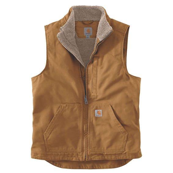 Sherpa lined vest Carhartt brown