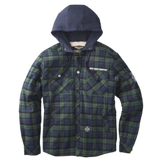 WCC Sherpa lined flannel jacket blue/green