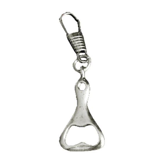 Bottle opener zipper pull
