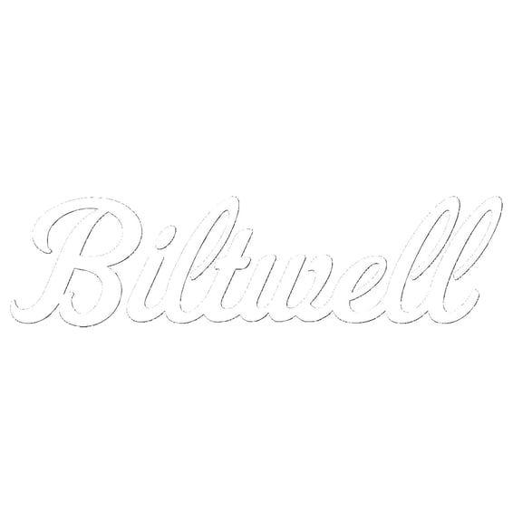 Script sticker white 9"