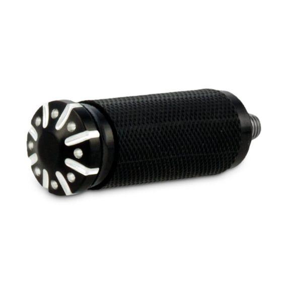 Hawk Universal toe peg billet. Black Machined