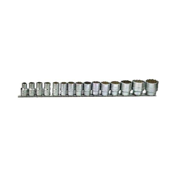 Teng Tools, sockets on wrench clip rail. Metric sizes