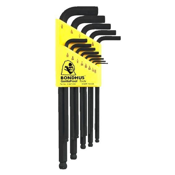 allen head / ball-end wrench set. US sizes