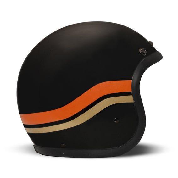 Retro helmet Matt Black Sunset