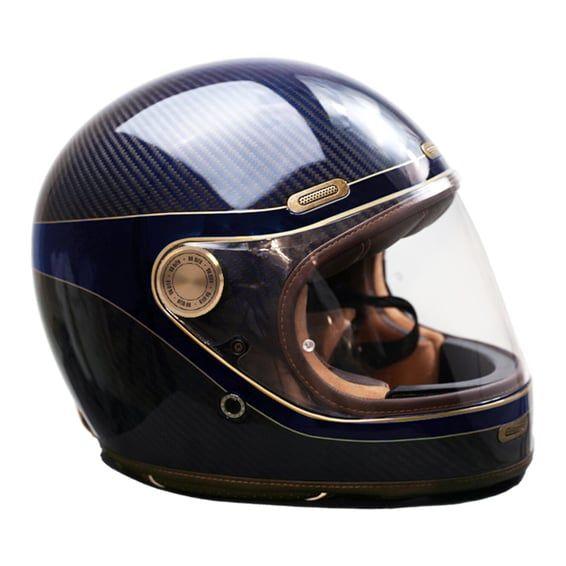 Roadster III helmet carbon golden blue