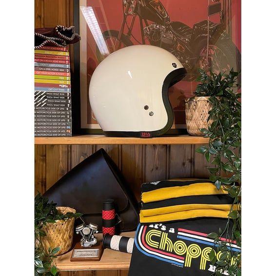 13 1/2 Skull bucket helmet vintage white