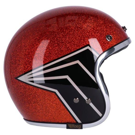 13 1/2 Skull bucket helmet flake amber