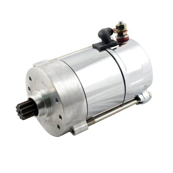 Hitachi style starter motor. 1.4kW. Chrome
