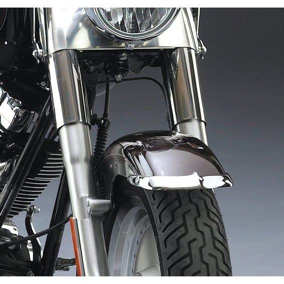 cast front fender tip set. Chrome